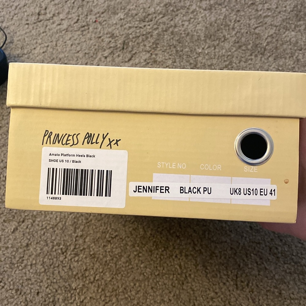 NWT Princess Polly Amato Platform Heels in black size 10 - Picture 6 of 9